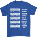 Dream Like Black Lives Matter History Month Mens T-Shirt Cotton Gildan Royal Blue