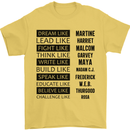 Dream Like Black Lives Matter History Month Mens T-Shirt Cotton Gildan Yellow