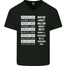 Dream Like Black Lives Matter History Month Mens V-Neck Cotton T-Shirt Black