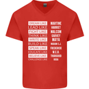 Dream Like Black Lives Matter History Month Mens V-Neck Cotton T-Shirt Red