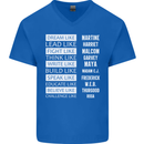 Dream Like Black Lives Matter History Month Mens V-Neck Cotton T-Shirt Royal Blue