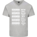Dream Like Black Lives Matter History Month Mens V-Neck Cotton T-Shirt Sports Grey