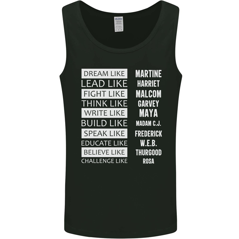 Dream Like Black Lives Matter History Month Mens Vest Tank Top Black