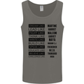 Dream Like Black Lives Matter History Month Mens Vest Tank Top Charcoal