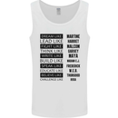 Dream Like Black Lives Matter History Month Mens Vest Tank Top White