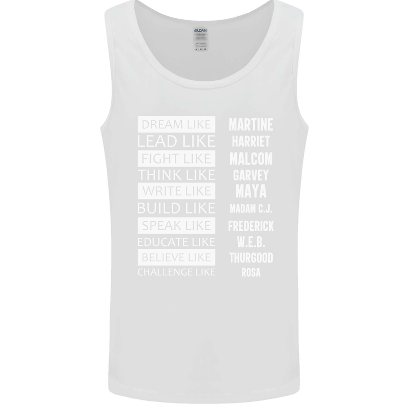 Dream Like Black Lives Matter History Month Mens Vest Tank Top White