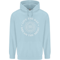 Dream the Night Moons Sleeping Childrens Kids Hoodie Light Blue