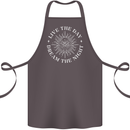 Dream the Night Moons Sleeping Cotton Apron 100% Organic Dark Grey