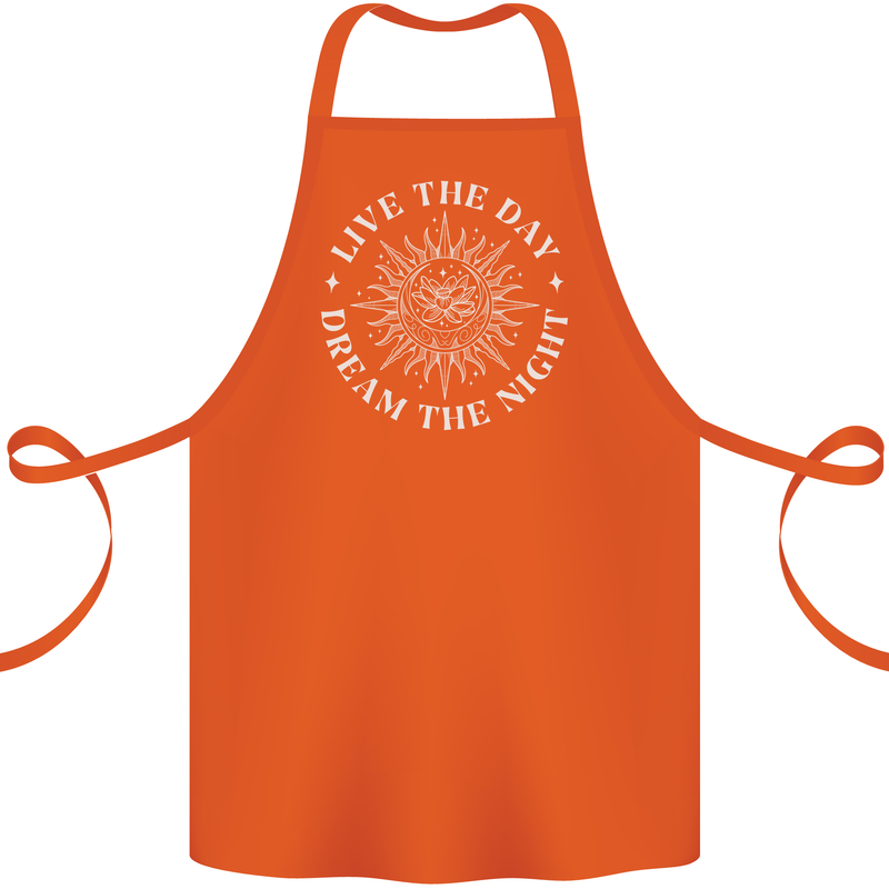 Dream the Night Moons Sleeping Cotton Apron 100% Organic Orange