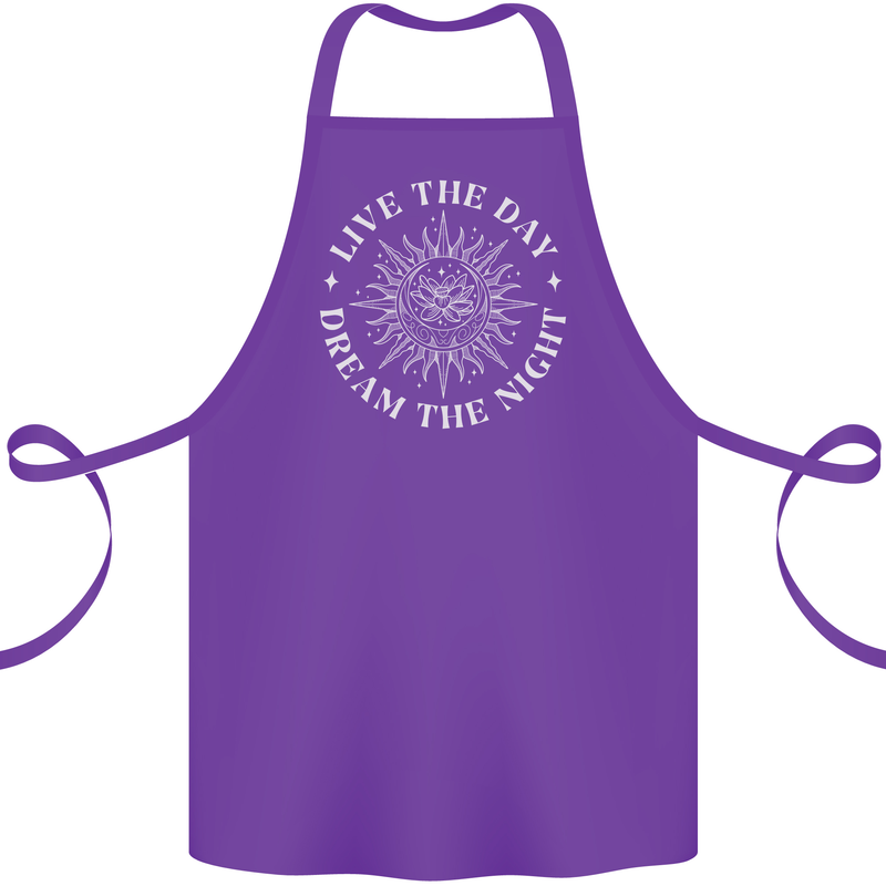Dream the Night Moons Sleeping Cotton Apron 100% Organic Purple