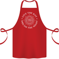 Dream the Night Moons Sleeping Cotton Apron 100% Organic Red