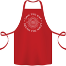 Dream the Night Moons Sleeping Cotton Apron 100% Organic Red