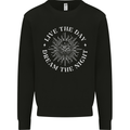 Dream the Night Moons Sleeping Kids Sweatshirt Jumper Black