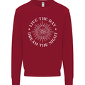 Dream the Night Moons Sleeping Kids Sweatshirt Jumper Red