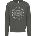 Dream the Night Moons Sleeping Kids Sweatshirt Jumper Storm Grey