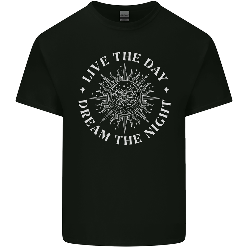 Dream the Night Moons Sleeping Kids T-Shirt Childrens Black