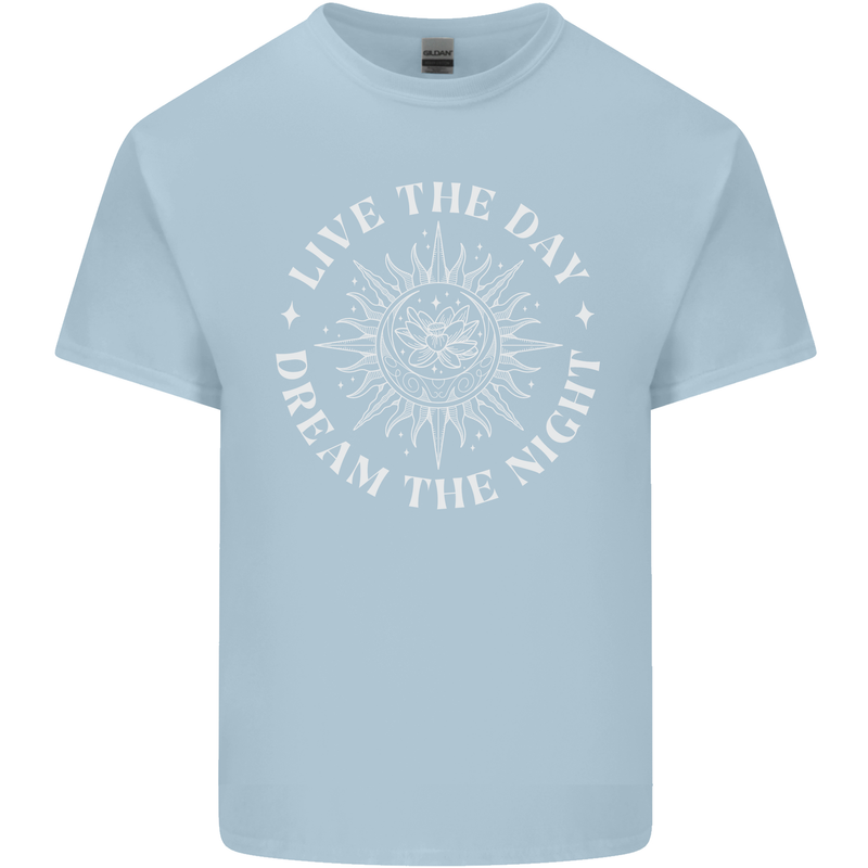 Dream the Night Moons Sleeping Kids T-Shirt Childrens Light Blue