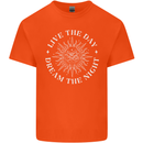 Dream the Night Moons Sleeping Kids T-Shirt Childrens Orange