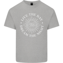 Dream the Night Moons Sleeping Kids T-Shirt Childrens Sports Grey