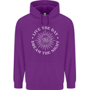 Dream the Night Moons Sleeping Mens 80% Cotton Hoodie Purple