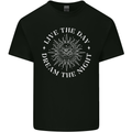 Dream the Night Moons Sleeping Mens Cotton T-Shirt Tee Top Black