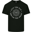 Dream the Night Moons Sleeping Mens Cotton T-Shirt Tee Top Black