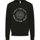 Dream the Night Moons Sleeping Mens Sweatshirt Jumper Black