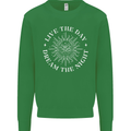 Dream the Night Moons Sleeping Mens Sweatshirt Jumper Irish Green
