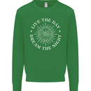 Dream the Night Moons Sleeping Mens Sweatshirt Jumper Irish Green