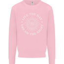 Dream the Night Moons Sleeping Mens Sweatshirt Jumper Light Pink