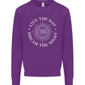 Dream the Night Moons Sleeping Mens Sweatshirt Jumper Purple