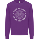 Dream the Night Moons Sleeping Mens Sweatshirt Jumper Purple