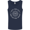 Dream the Night Moons Sleeping Mens Vest Tank Top Navy Blue