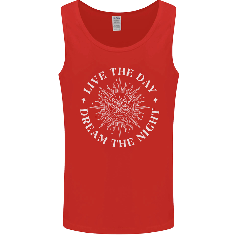 Dream the Night Moons Sleeping Mens Vest Tank Top Red
