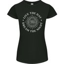 Dream the Night Moons Sleeping Womens Petite Cut T-Shirt Black