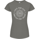 Dream the Night Moons Sleeping Womens Petite Cut T-Shirt Charcoal