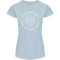 Dream the Night Moons Sleeping Womens Petite Cut T-Shirt Light Blue