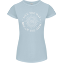 Dream the Night Moons Sleeping Womens Petite Cut T-Shirt Light Blue