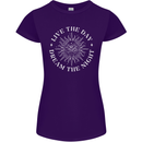 Dream the Night Moons Sleeping Womens Petite Cut T-Shirt Purple