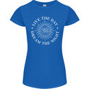 Dream the Night Moons Sleeping Womens Petite Cut T-Shirt Royal Blue