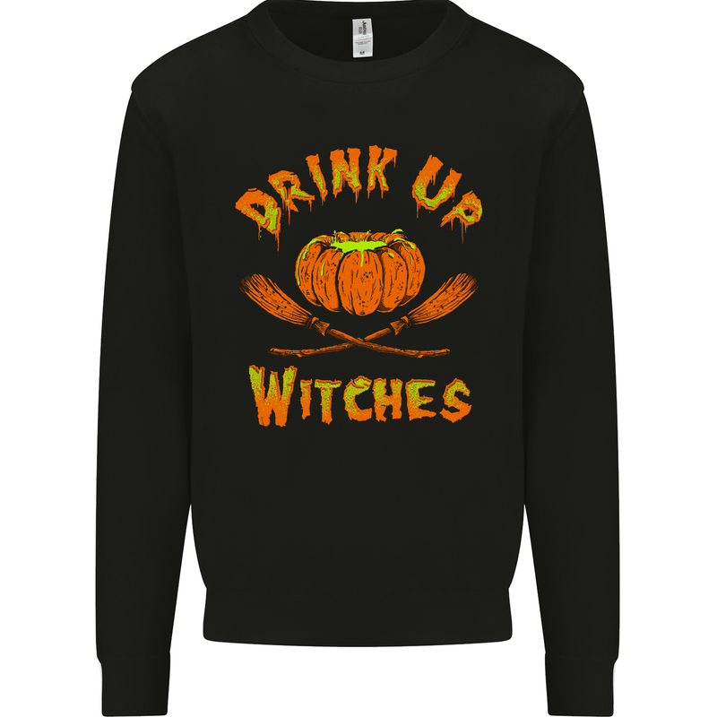 Drink up Witches Kids Sweatshirt Jumper Black