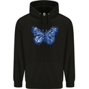 Dripping Blue Butterfly Rhopalocera Childrens Kids Hoodie Black