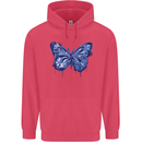 Dripping Blue Butterfly Rhopalocera Childrens Kids Hoodie Heliconia