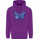 Dripping Blue Butterfly Rhopalocera Childrens Kids Hoodie Purple