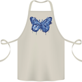Dripping Blue Butterfly Rhopalocera Cotton Apron 100% Organic Natural