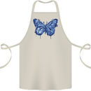 Dripping Blue Butterfly Rhopalocera Cotton Apron 100% Organic Natural