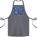 Dripping Blue Butterfly Rhopalocera Cotton Apron 100% Organic Steel