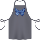 Dripping Blue Butterfly Rhopalocera Cotton Apron 100% Organic Steel