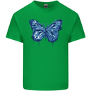 Dripping Blue Butterfly Rhopalocera Mens Cotton T-Shirt Tee Top Irish Green