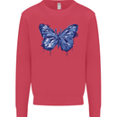 Dripping Blue Butterfly Rhopalocera Mens Sweatshirt Jumper Heliconia